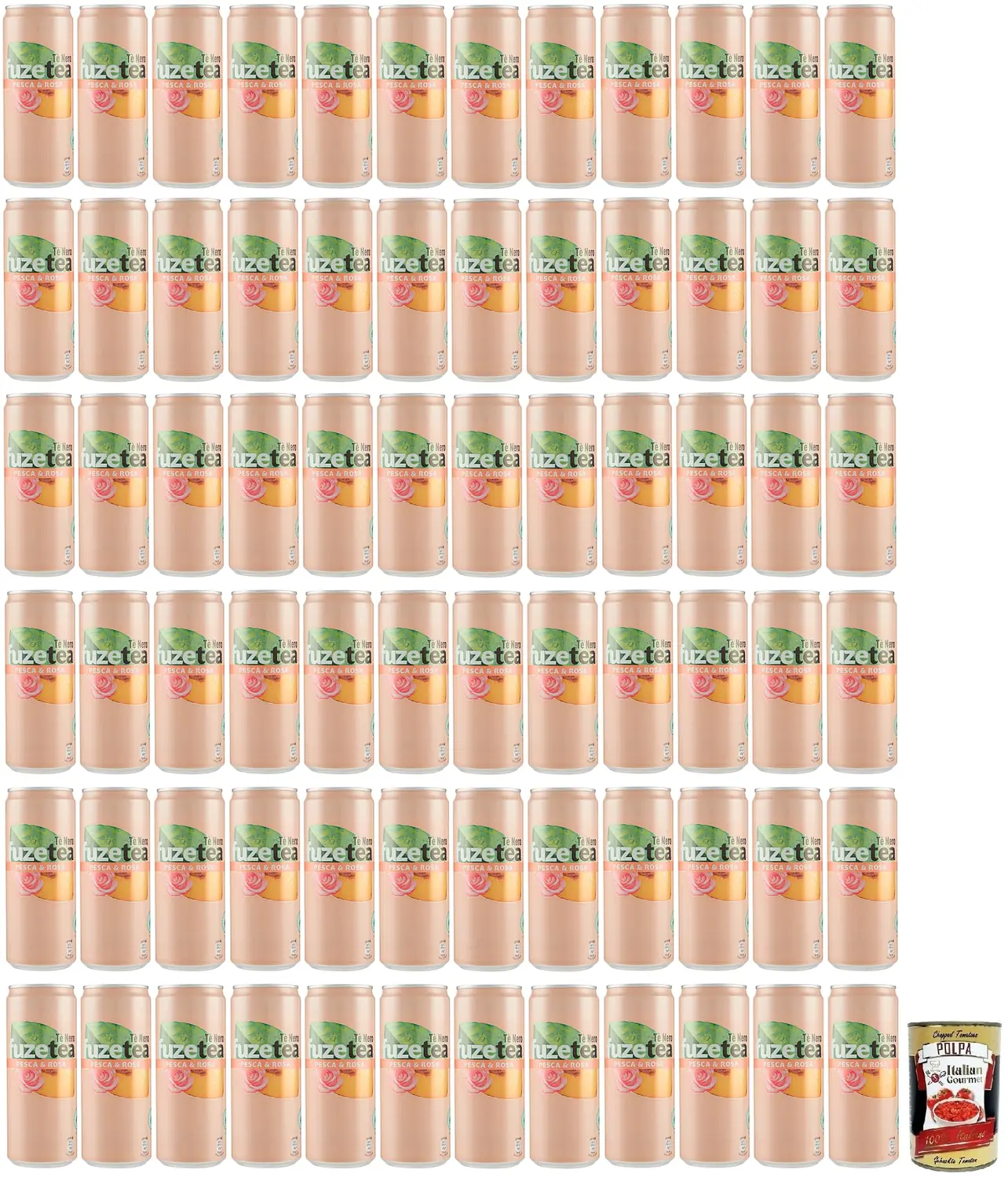 Fuze Tea Pesca Lot De 72 Boîtes Jetables De 330 Ml + 400 G