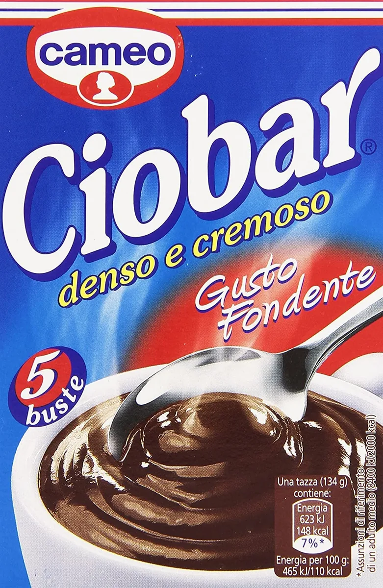 14x Cameo Ciobar Gusto Fondente Chocolat Chaud Soluble Goût Noir 115g ( 5 X 23g )