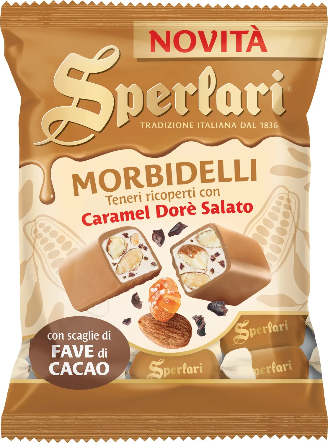 Sperlari - Nougatines Tendrement Recouvertes De Caramel Doré Salé - 117g