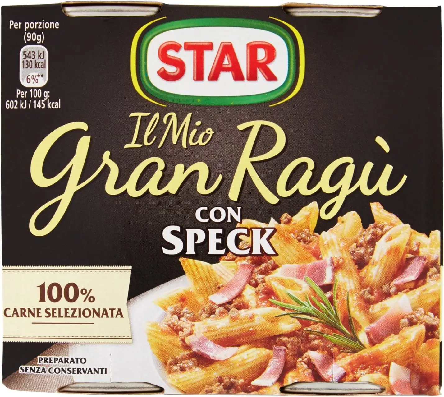 4x Il Mio Gran Ragu Star Speck Sauce Tomate 2x 180g Avec Bacon Soupe Tomate