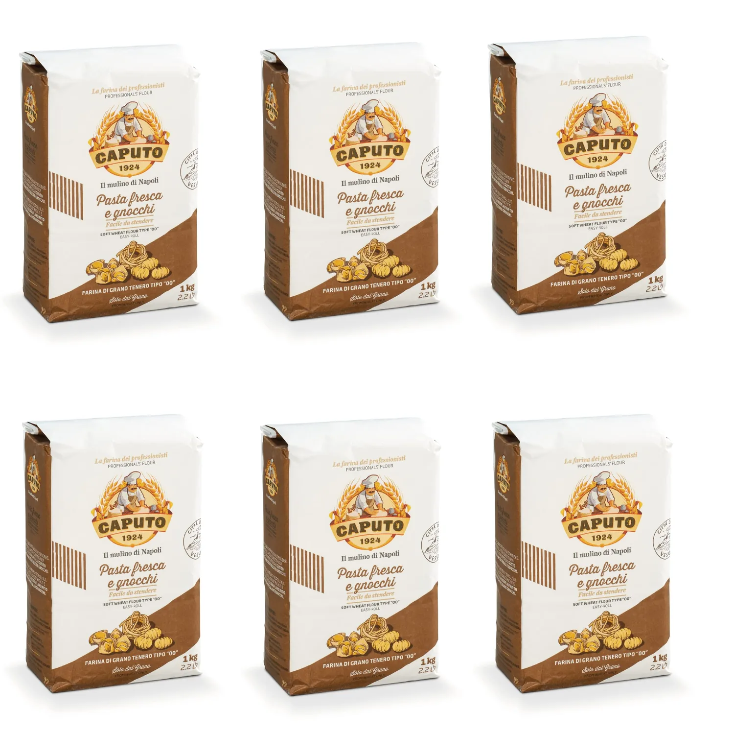 Farina Molino Caputo Lot De 6 Pâtes Fresca E Gnocchi Napoli Farine 0 1 Kg