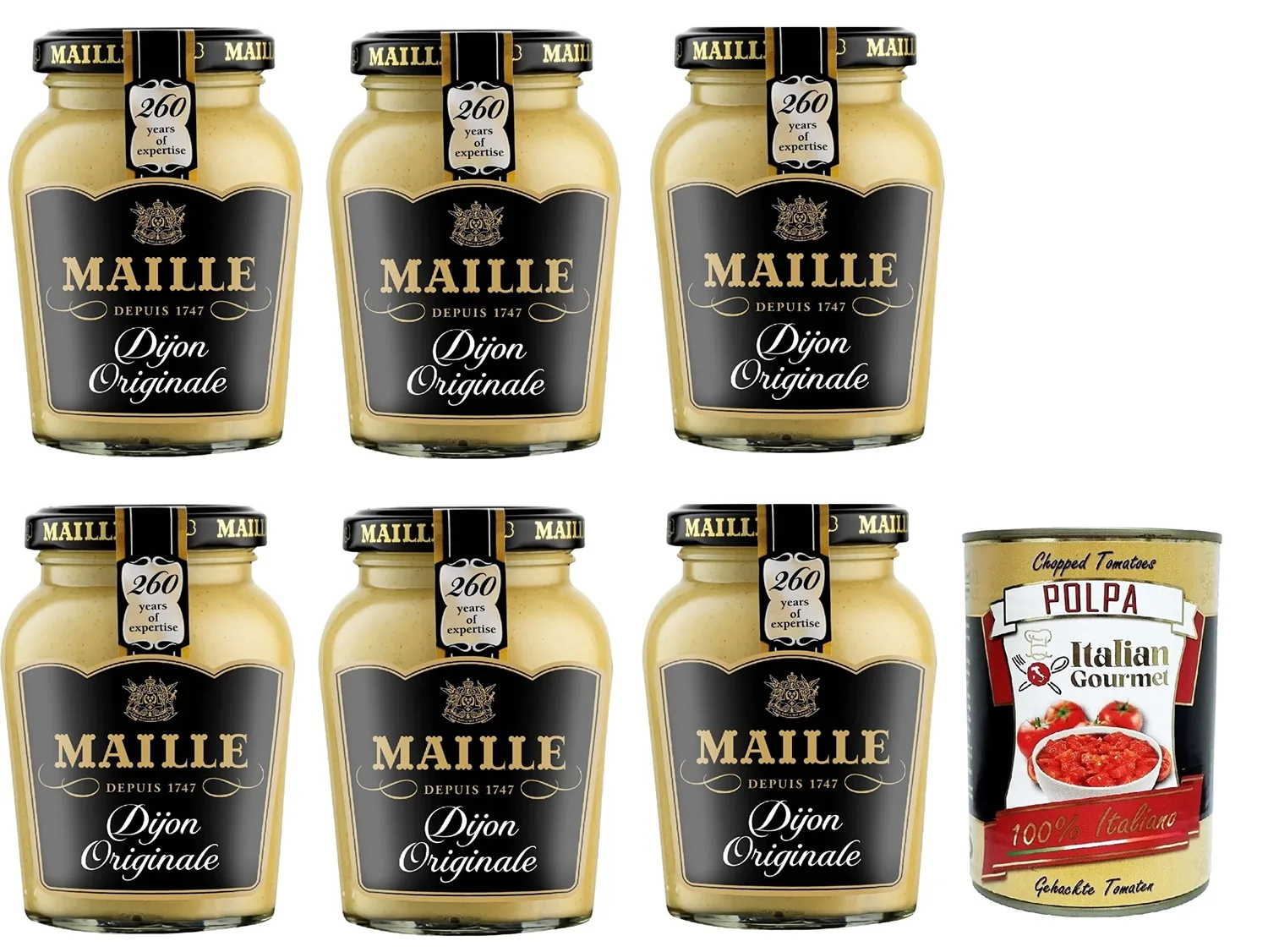 Moutarde Dijon Original, Lot De 6 (6 X 215 G)