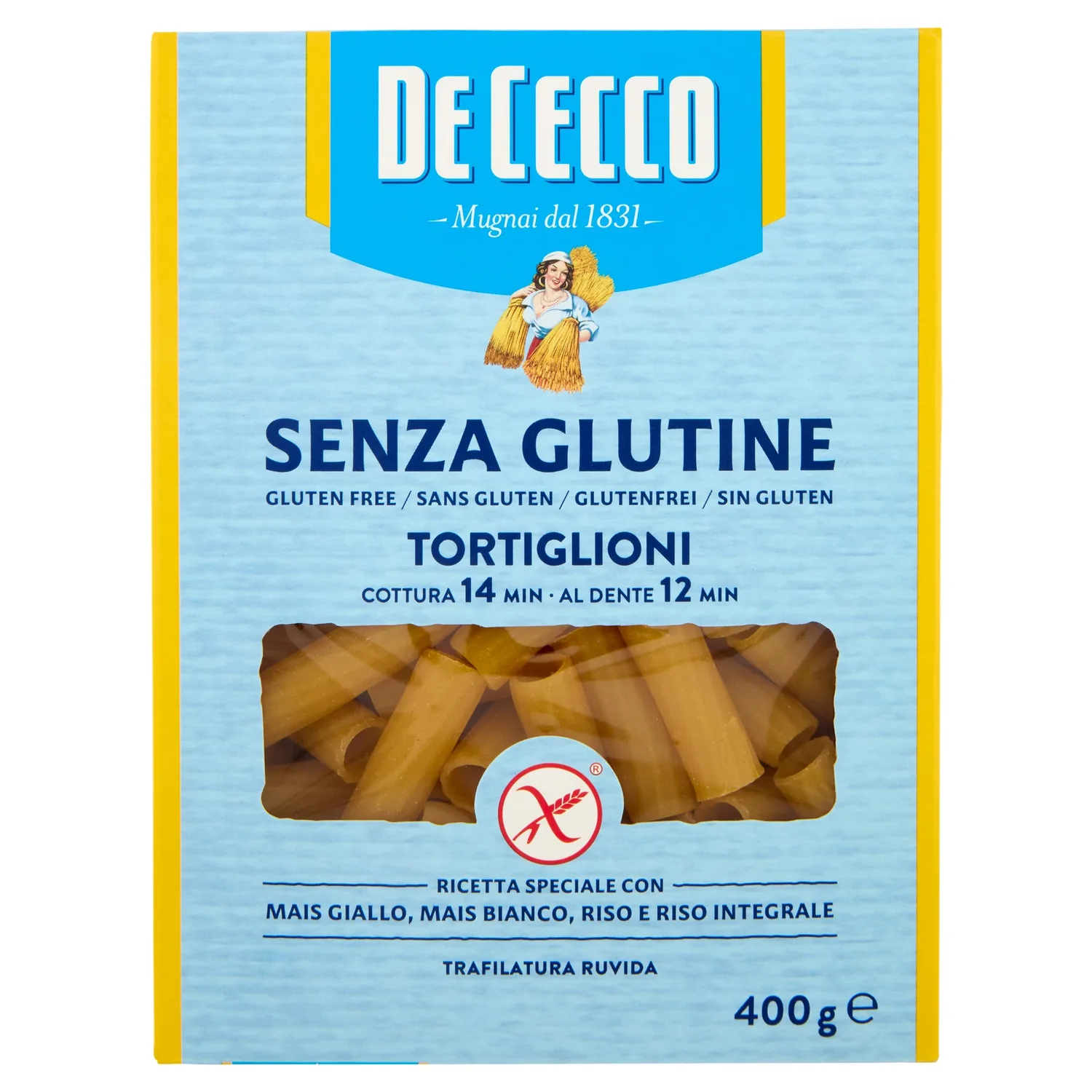 10x De Cecco Sans Glutine - Tortiglions N°23 400 G