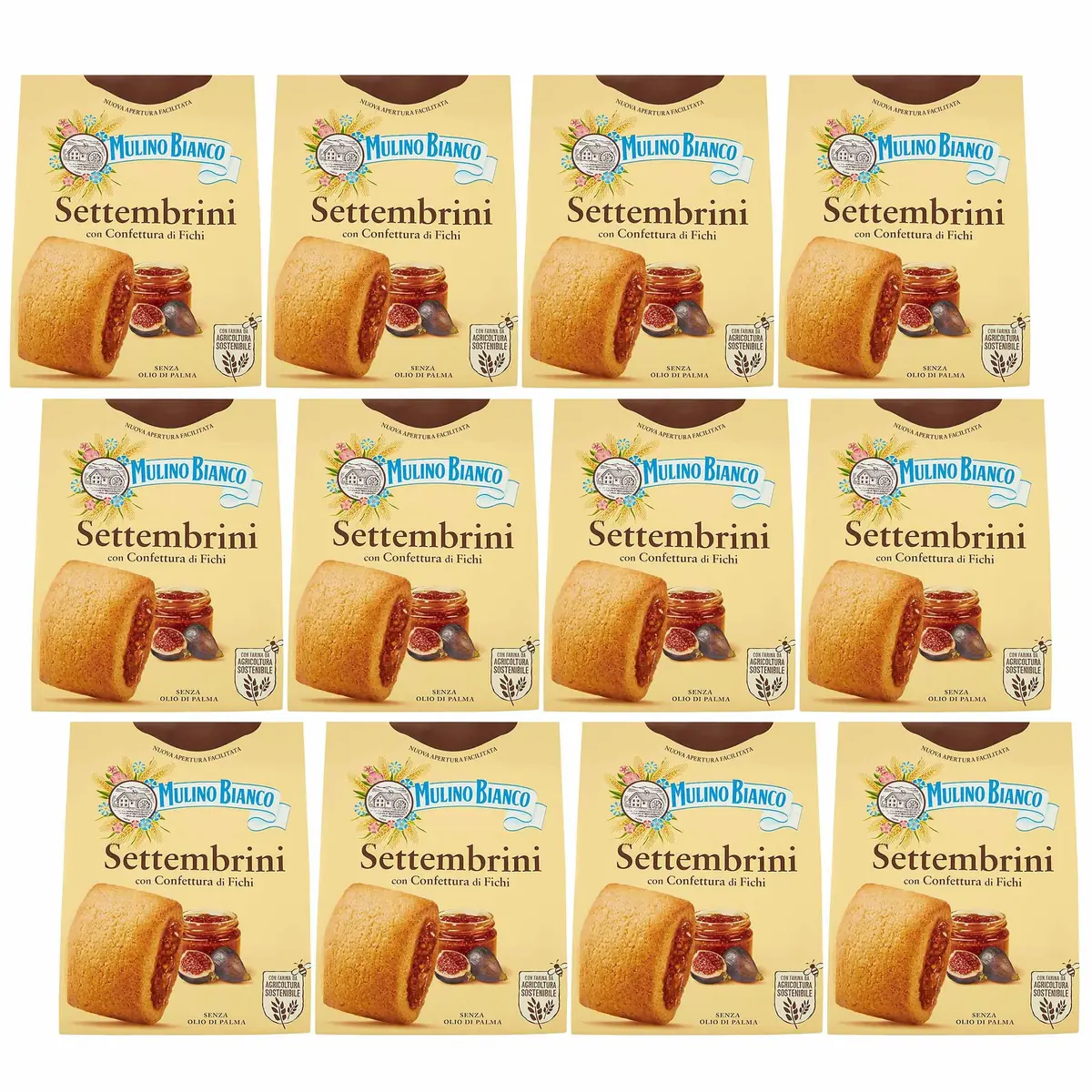 Mulino Bianco Settembrini -Sablés Italiens À La Confiture De Figues 300g (Settembrini, X12)