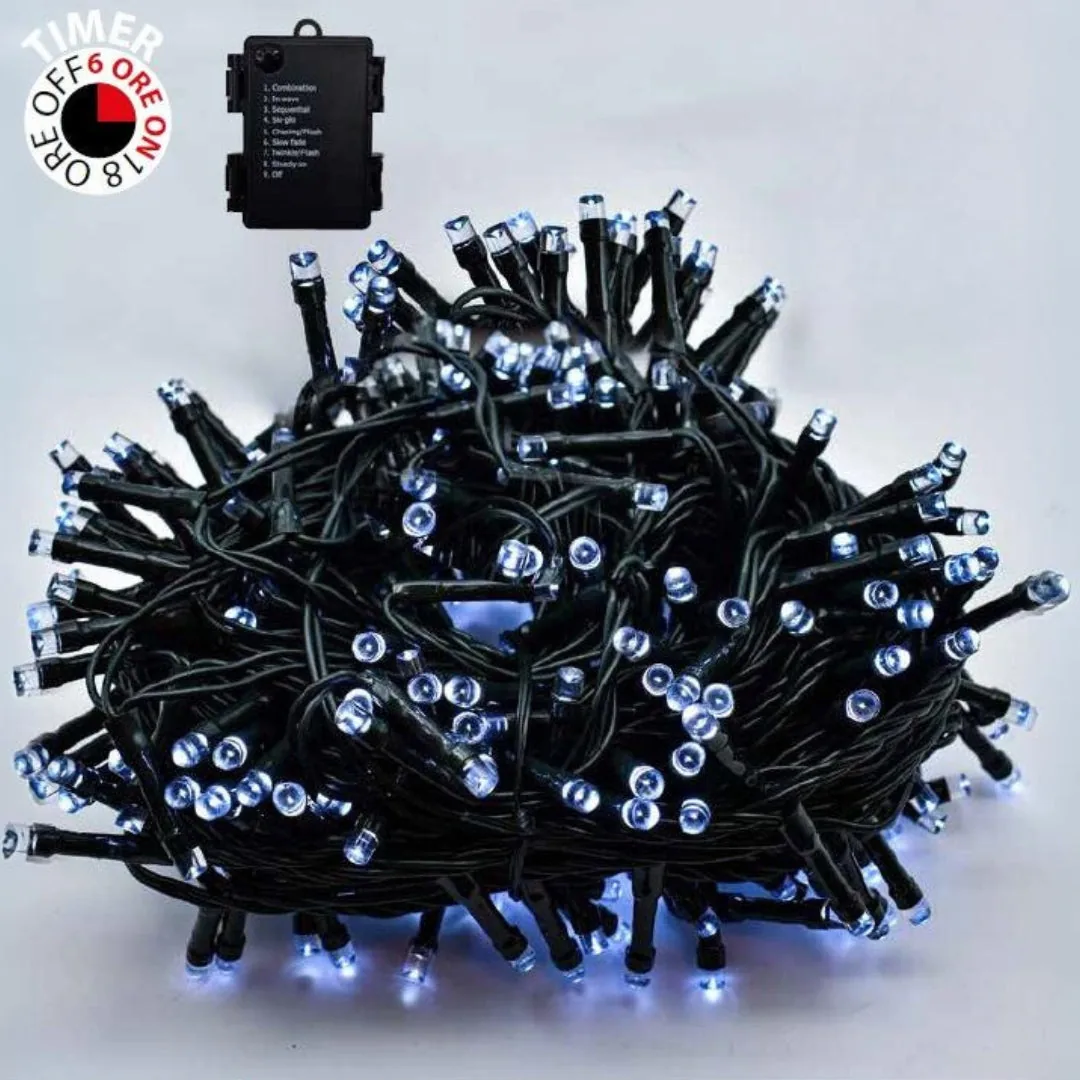 Catena 300 Led a Batteria - Luci a LED per festività