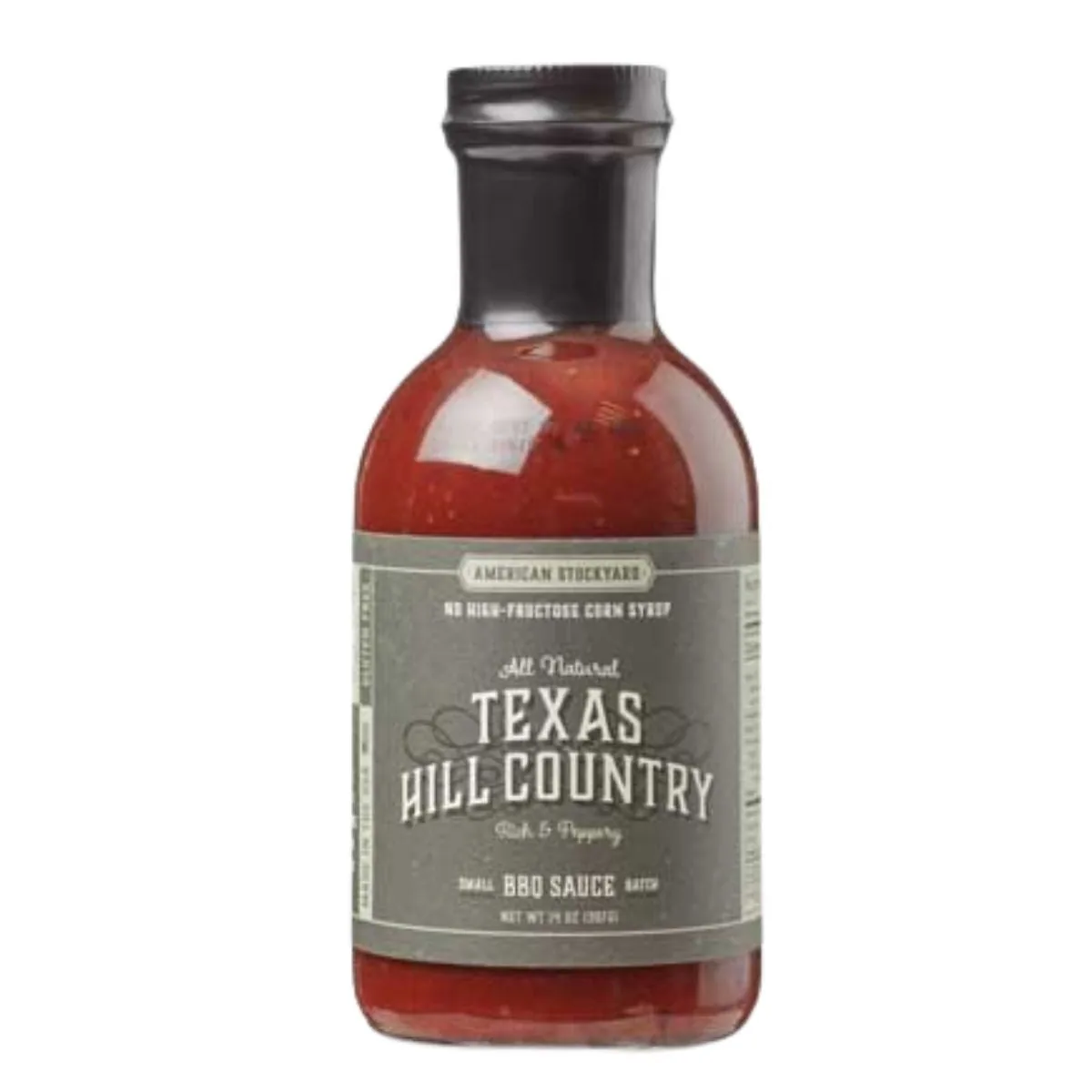 American Stockyard Texas Hill Country BBQ Sauce, sauce barbecue avec quatre piments différents de 397g