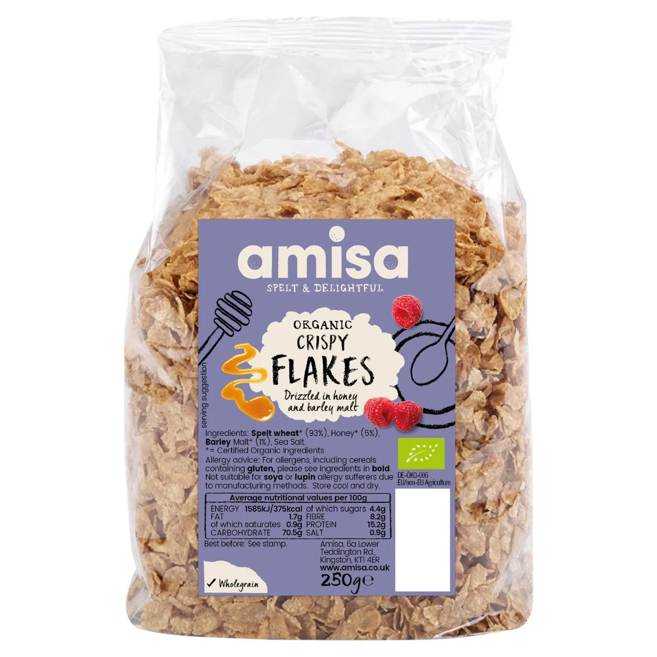 Amisa Organic Crispy Spelt Flakes 250g