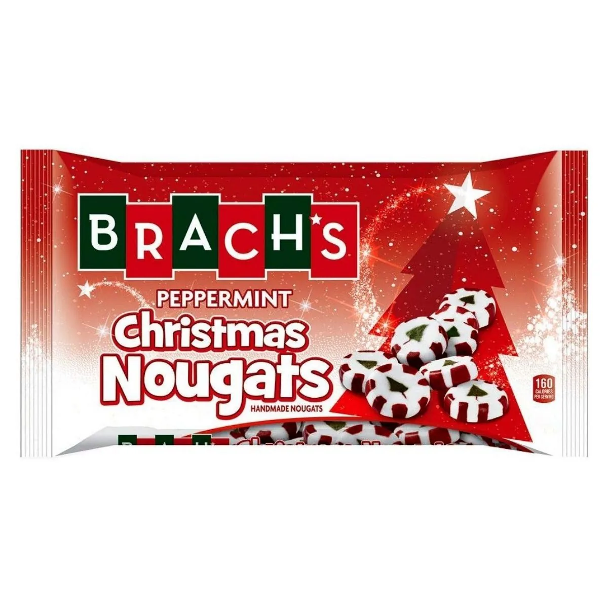 Brach's Peppermint Christmas Nougats, bonbons à la menthe poivrée de 312g