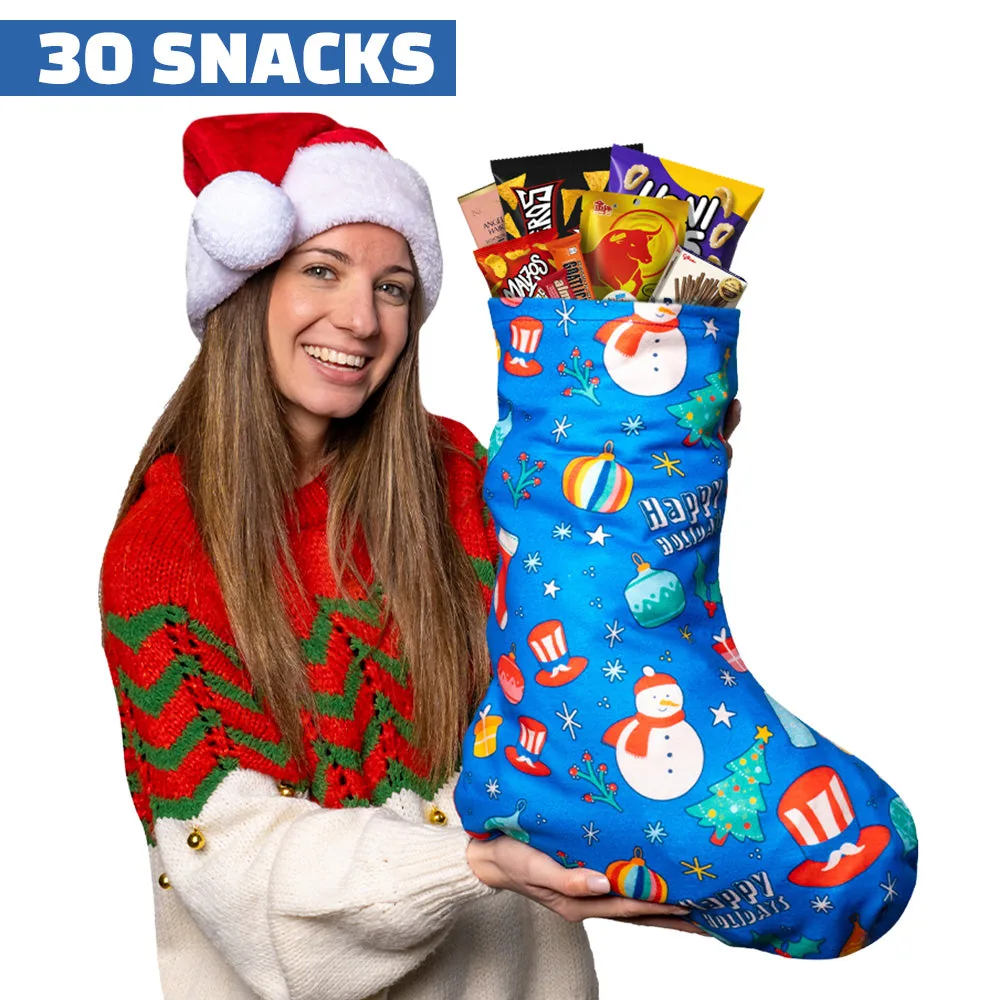Chaussette de l'Épiphanie avec au moins 30 produits sucrés et salés