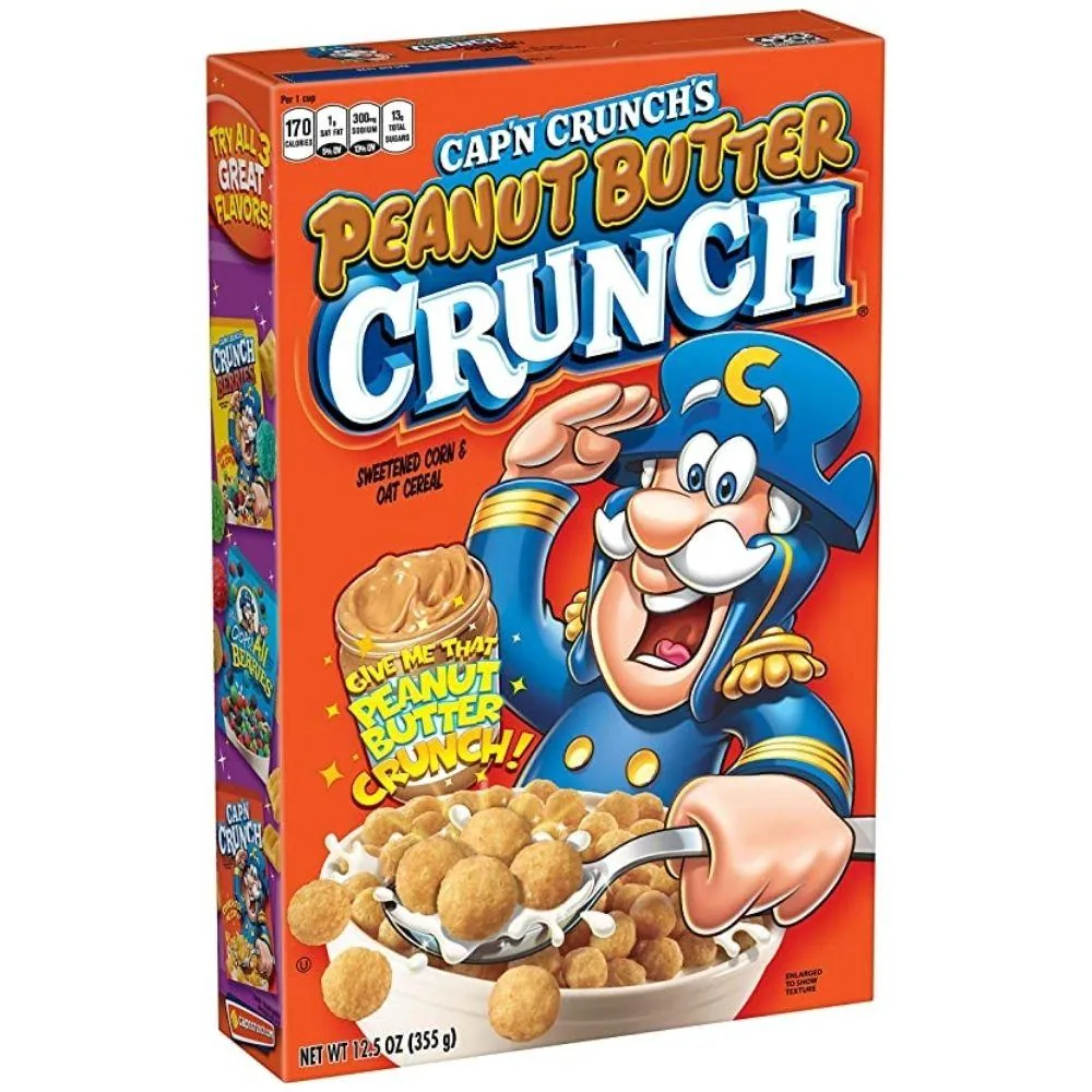 Cap'n Crunch Peanut Butter Crunch, céréales au beurre de cacahuète de 355g