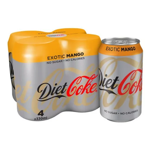 Coca Cola Diète Mangue Exotique (Paquet de 4)