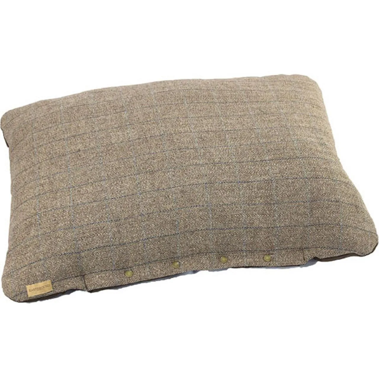 Earthbound Tweed Flat Cushion Beige Dog Bed Medium