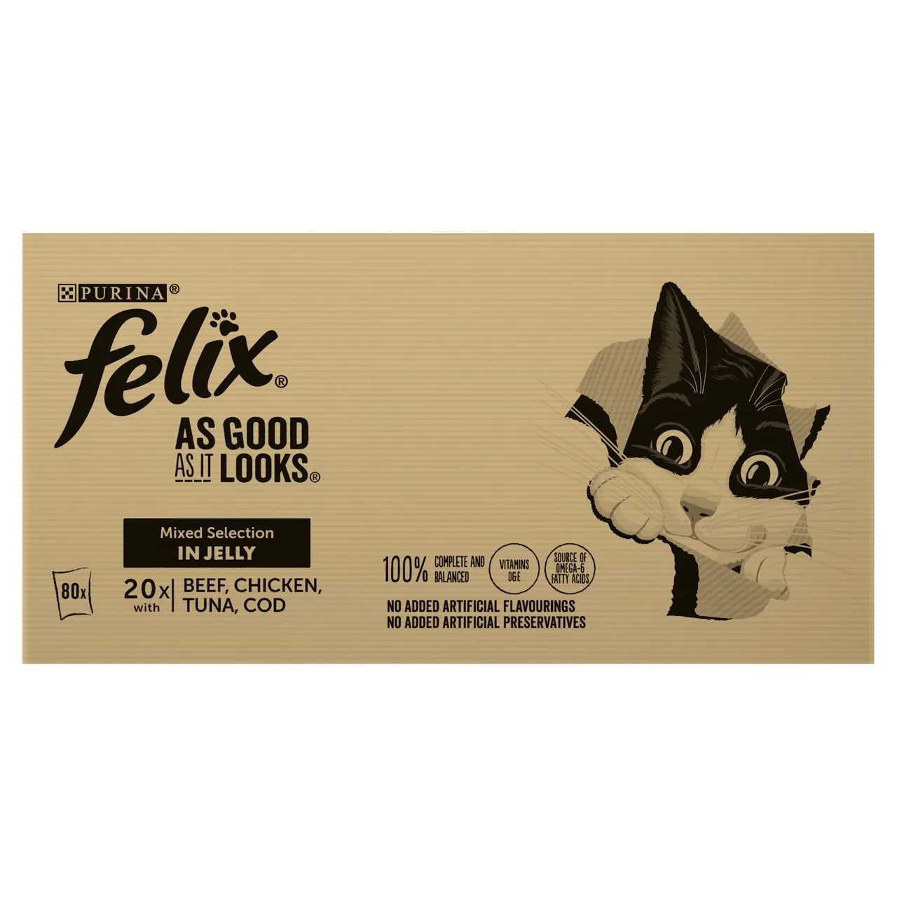 Felix As Good As It Looks Cat Food Meat and Fish 80 x 100g
