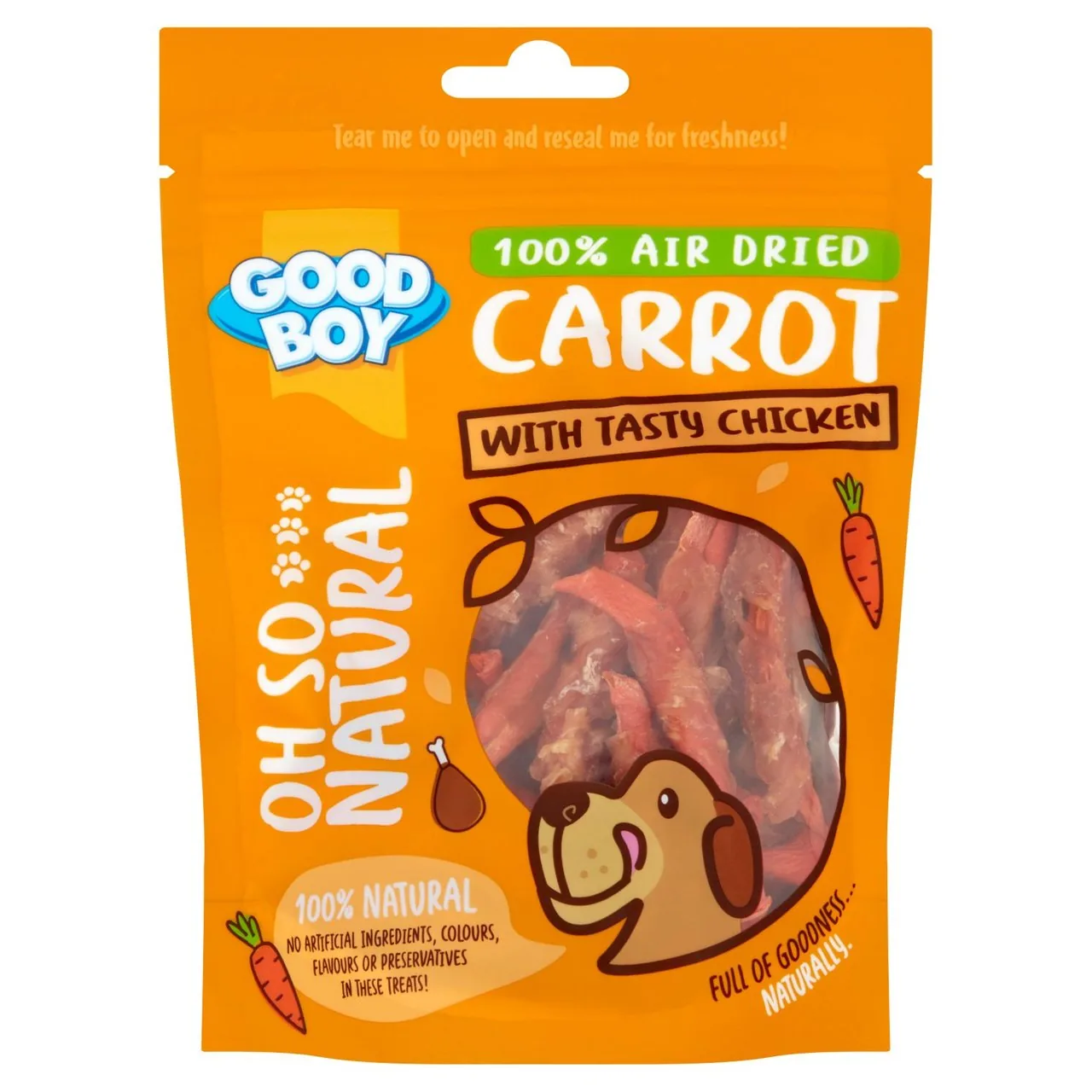Good Boy Oh So Natural Air Dried Carrot & Chicken Dog Treats 85g
