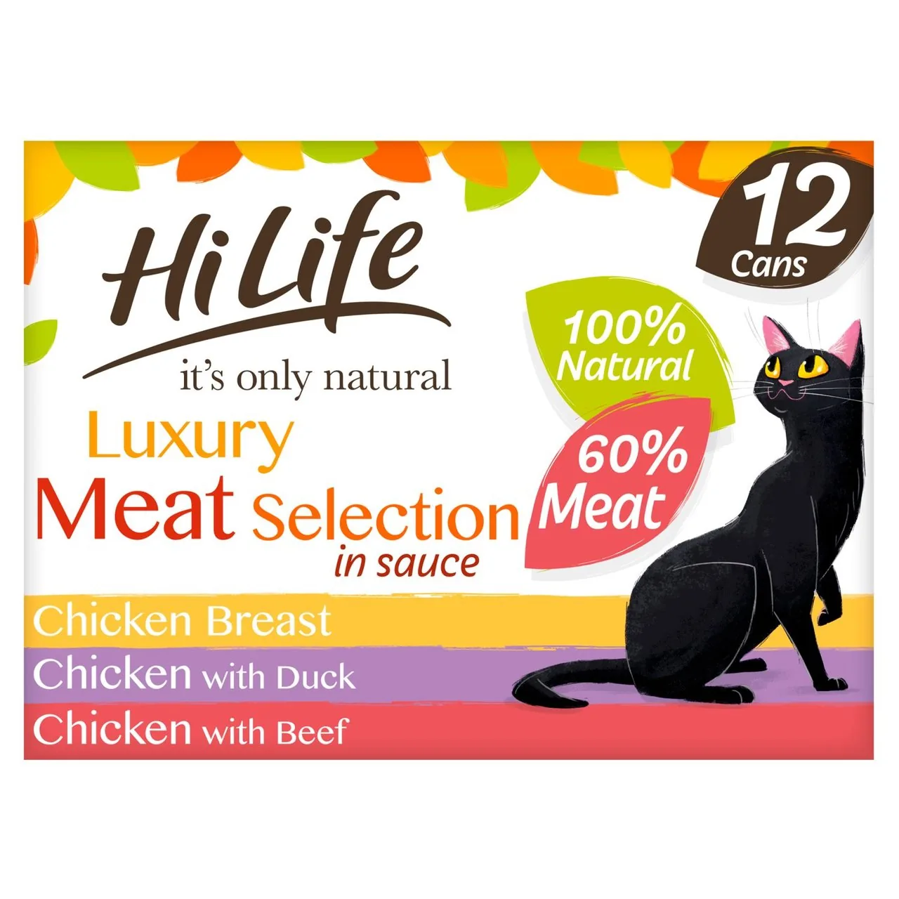 HiLife It's Only Natural Luxury Cat Food Meat Selection 12 x 70g
