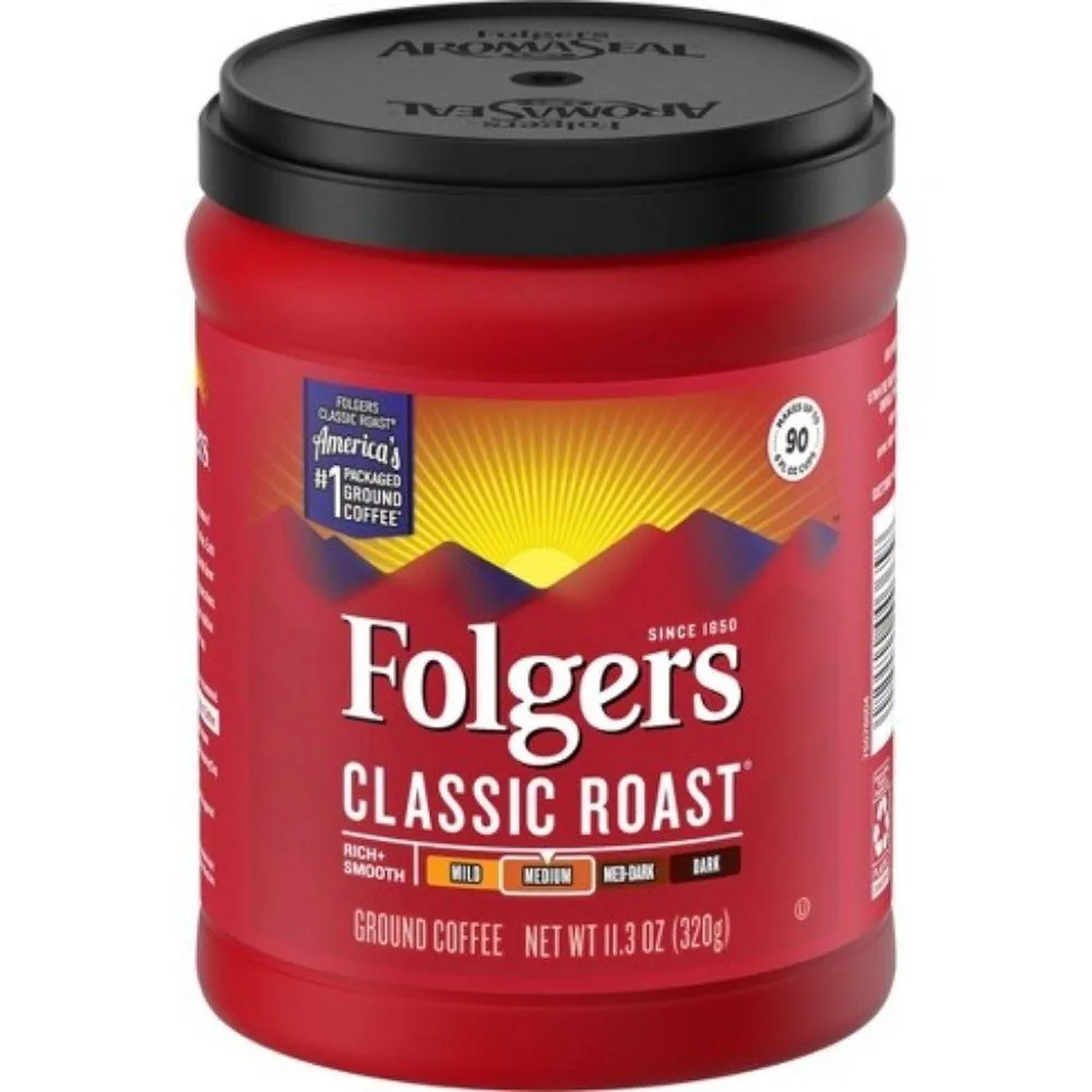 Café Folgers Classic Roast, boîte de Café Classic Roast de 320g