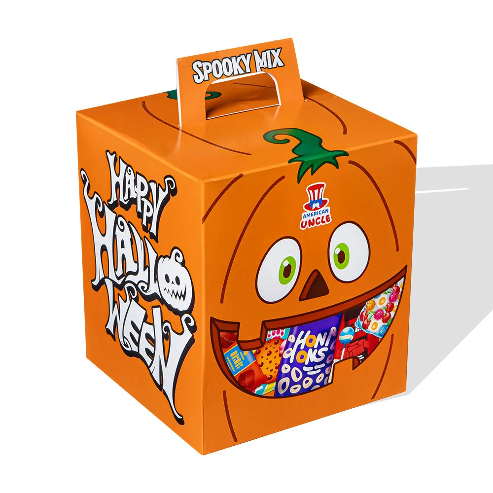 American Uncle Spooky Mix, assortiment surprise de 10 snack internationaux sucrés et salés de 350g