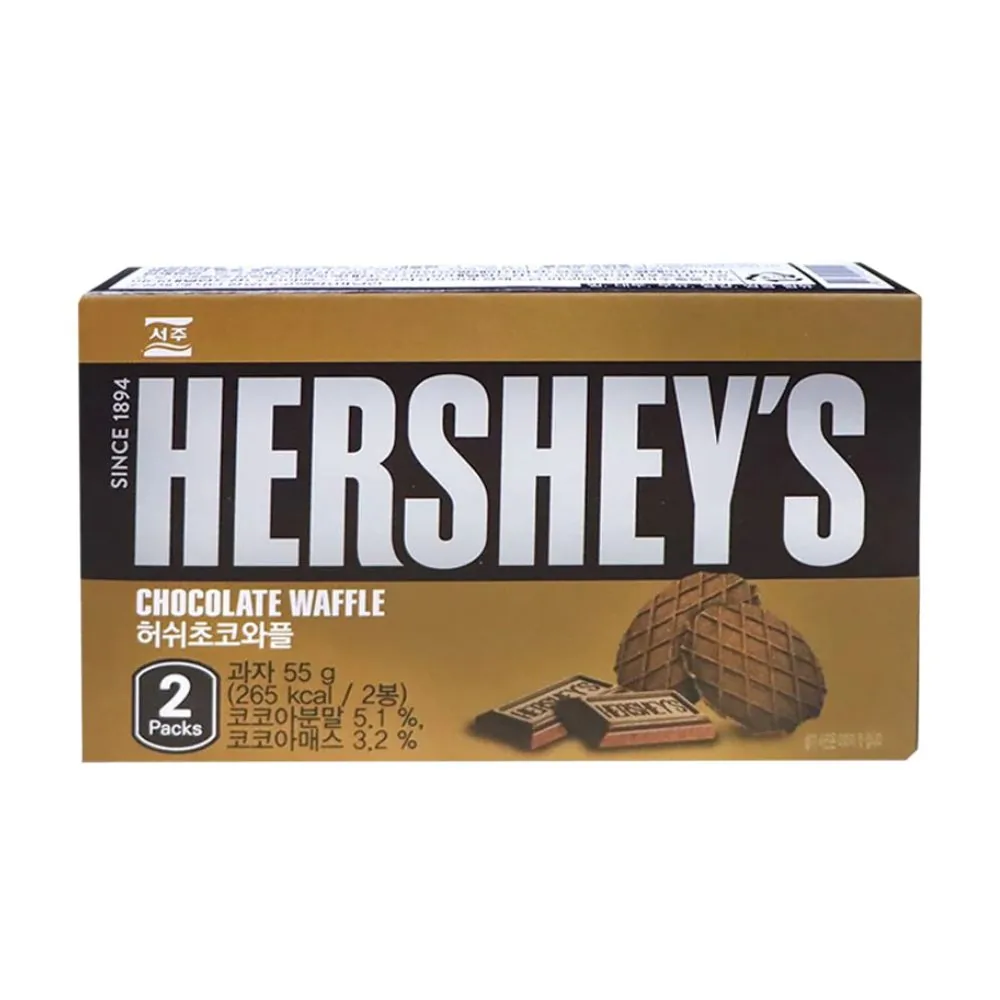 Hershey's Chocolate Waffle, gaufre au goût de chocolat de 55g