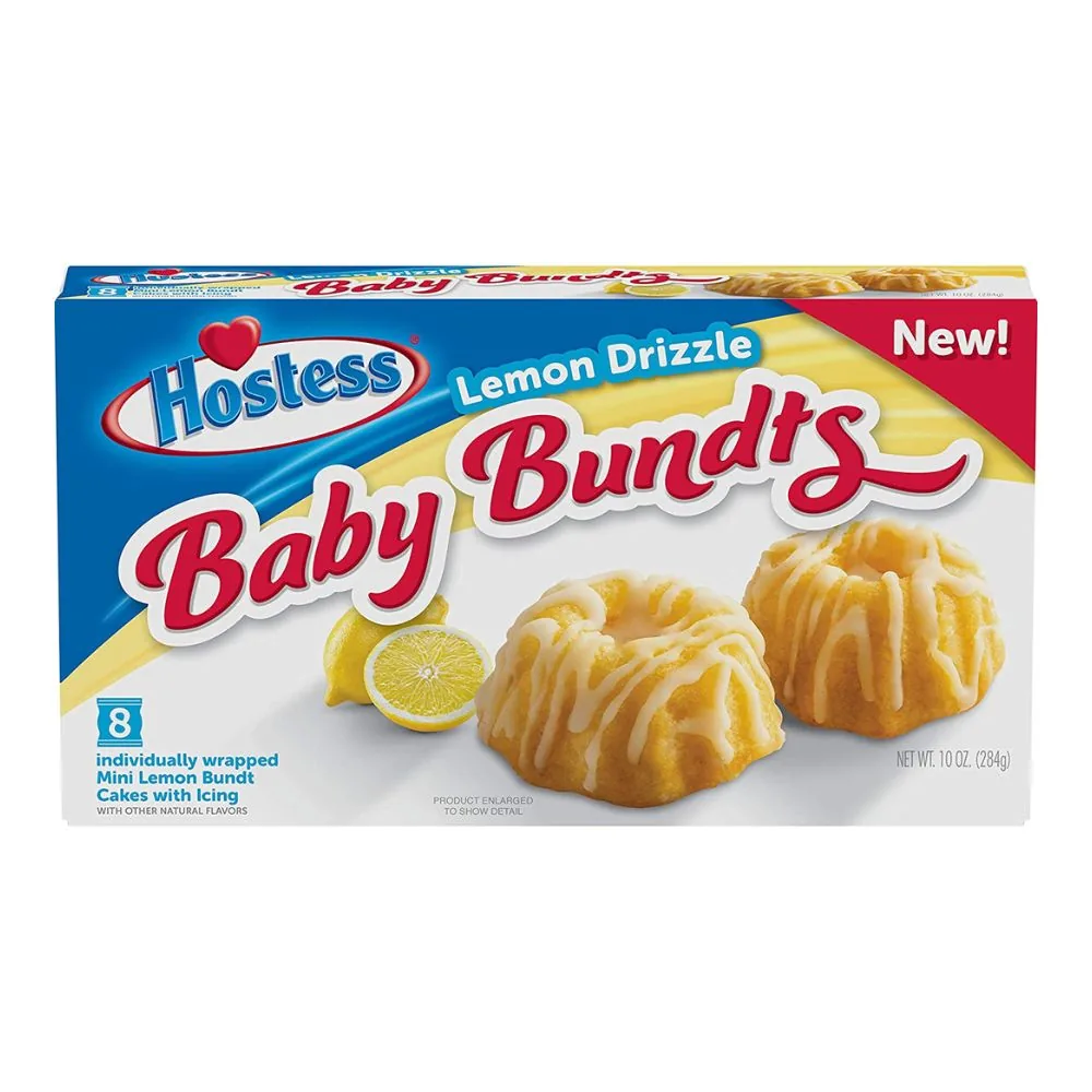 Hostess Baby Bundts Lemon Drizzle, petits gâteaux au citron de 284g