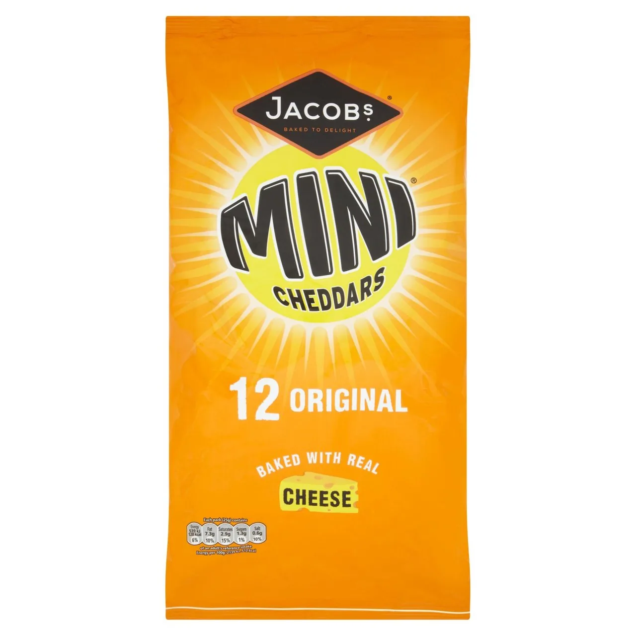 Jacob's Cheese Mini Cheddars 12 x 25g