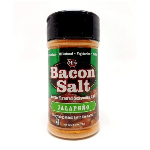 J&D's Jalapeno Bacon Salt, paquet d'arôme de bacon grillé aromatisé au jalapeno de 70g