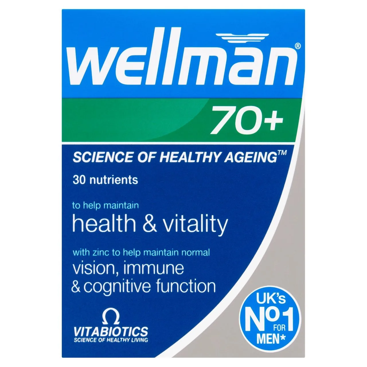 Vitabiotics Wellman 70+ Tablets 30 per pack