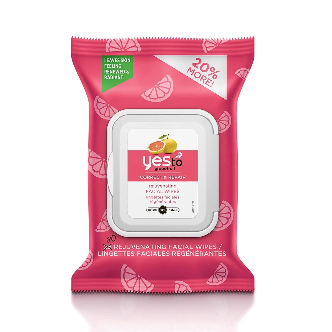 Yes To Grapefruit Face Wipes 30 per pack