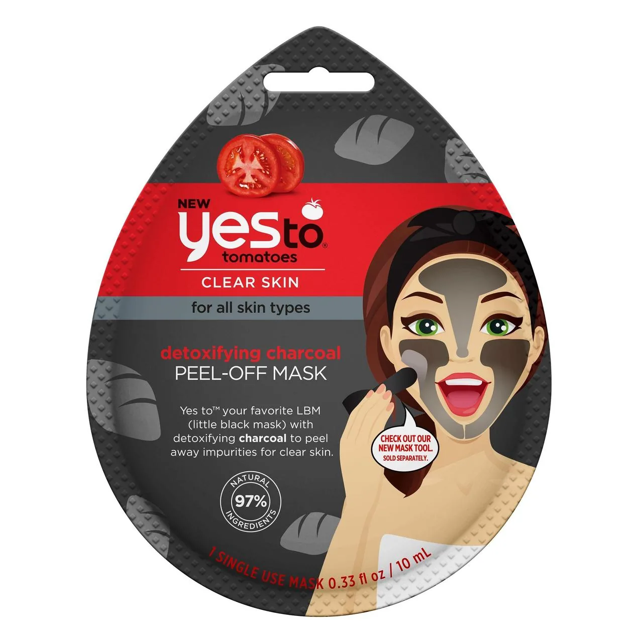 Yes To Tomatoes Detoxifying Charcoal Peel-Off Mask 10ml