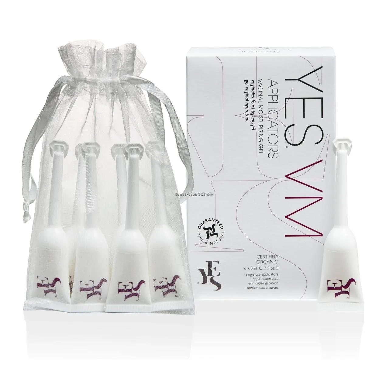 YES VM Organic Vaginal Moisturiser Applicators 6 x 5ml
