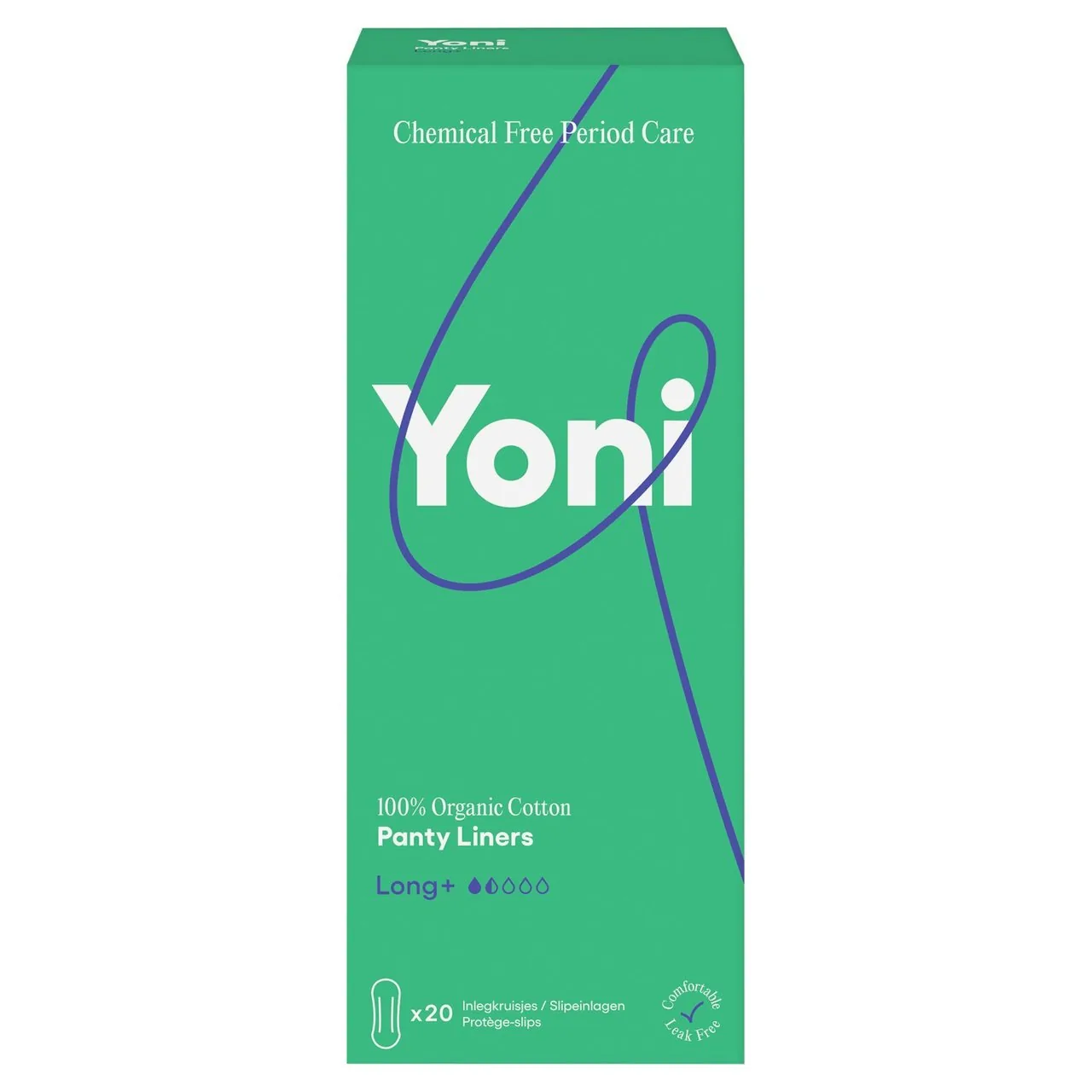 Yoni Organic Panty Liners Long+ 20 per pack