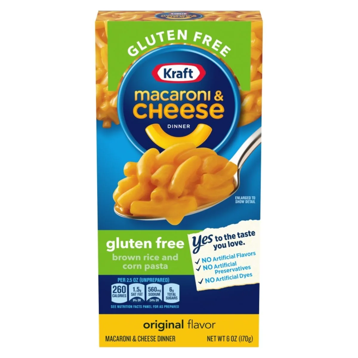 Kraft Macaroni & Cheese Sans Gluten, pâtes au fromage SANS GLUTEN de 170g