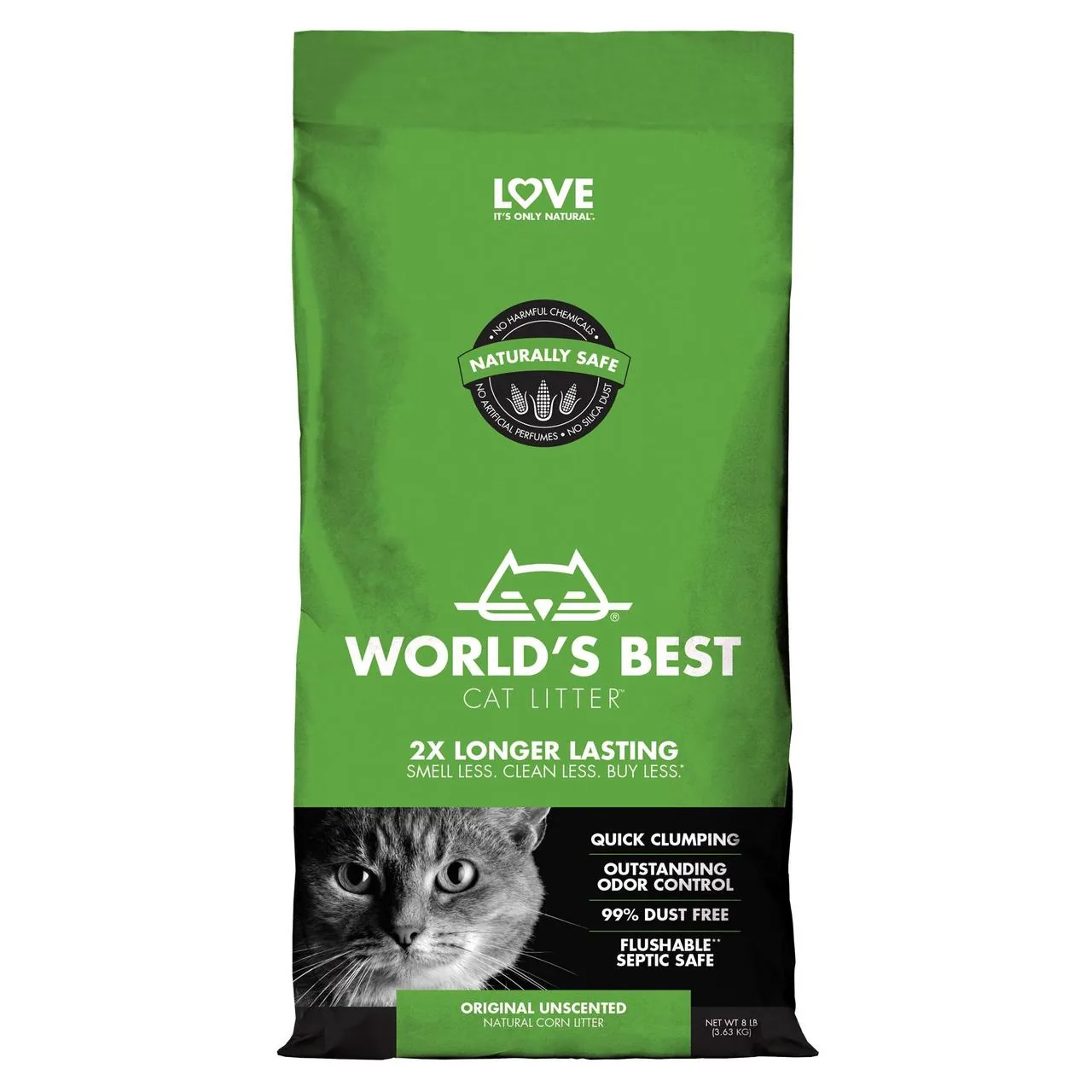 World's Best Original Unscented Clumping Cat Litter 3.63kg