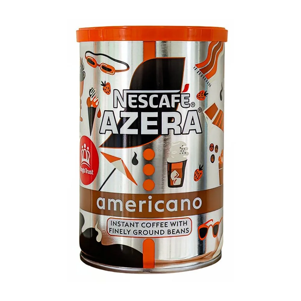 Nescafe Azera Americano, café soluble avec café torréfié moulu finement de 90g