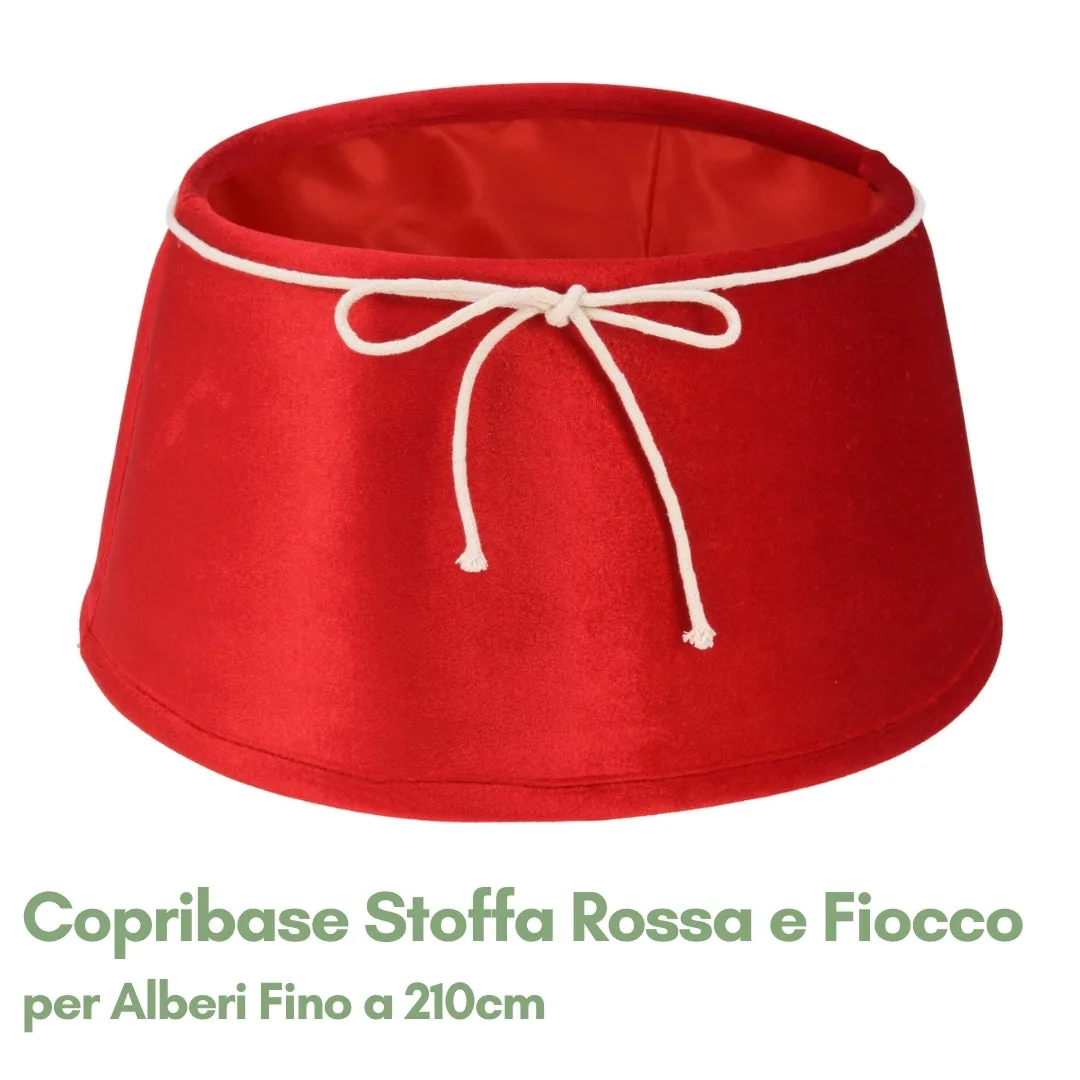 Copribase in Stoffa Rossa con Fiocco