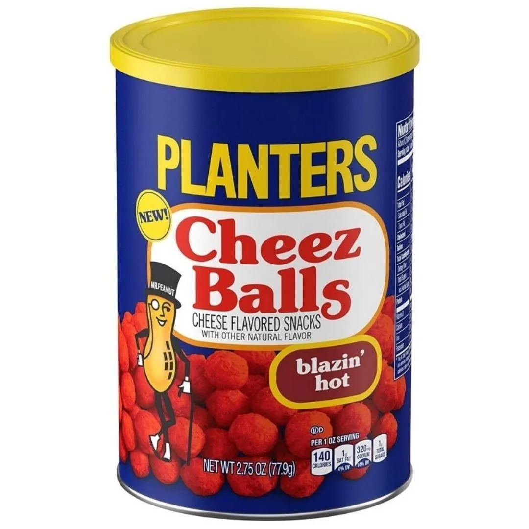 Planters Cheez Balls Blazin'Hot, snack au fromage et paprika de 77.9g