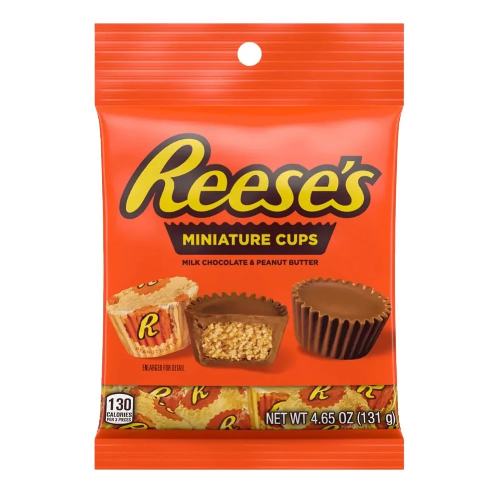 Reese's Miniature Peanut Butter Cups Bag, chocolats fourrés au beurre de cacahuète de 131g