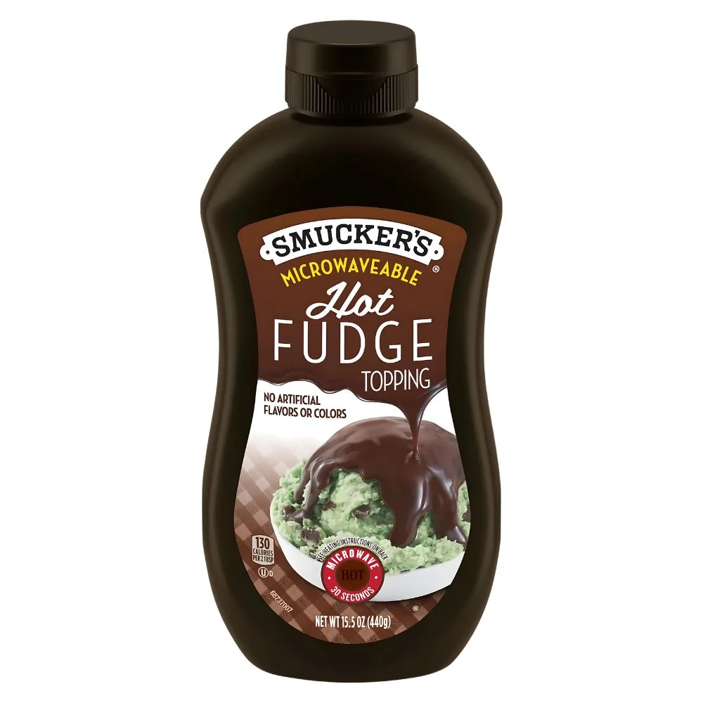 Smucker's Microwaveable Hot Fudge Topping, garniture au goût de chocolat de 440g