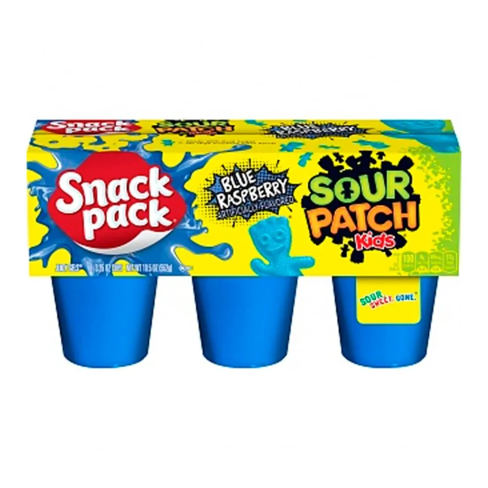 Sour Patch Blue Raspberry, trio de bonbons gélifiés au goût de framboise bleue de 552g