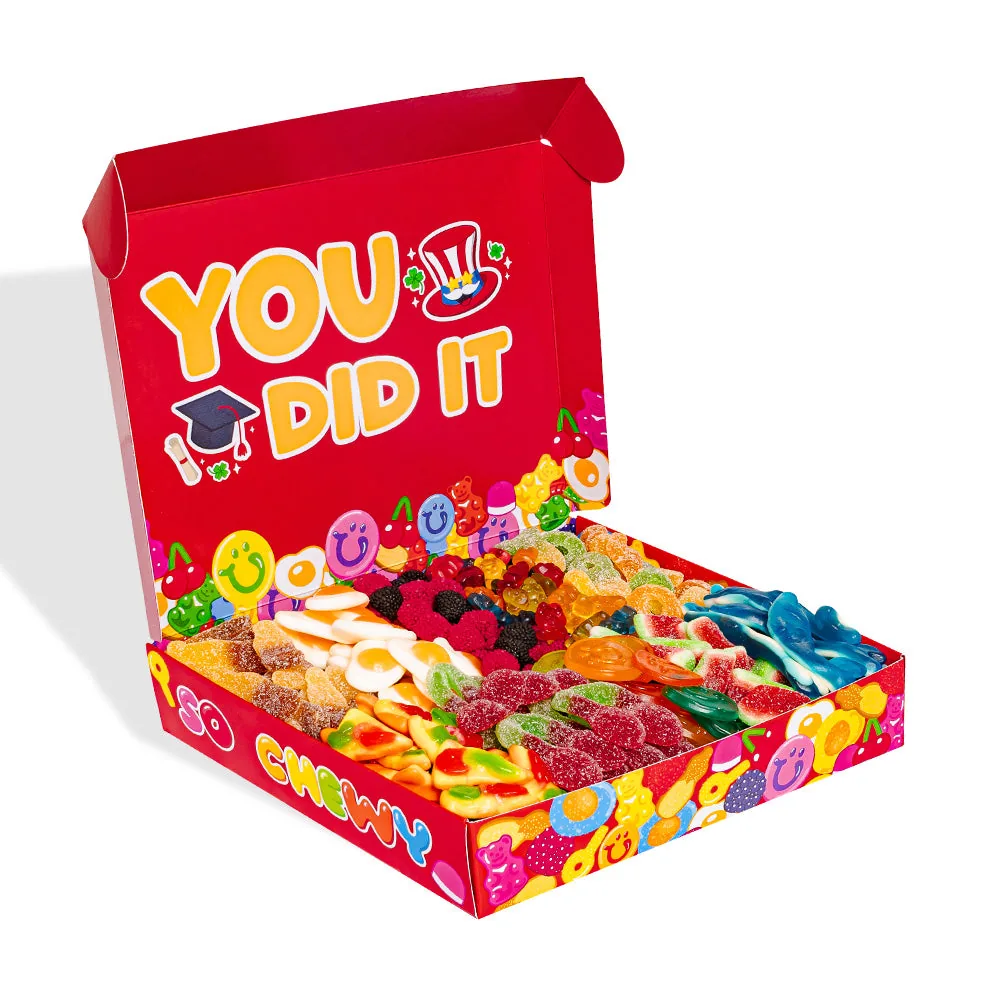 Wunnie box "Félicitations", boîte de bonbons gélifiés à composer avec les préférés du diplômé - 1 kg