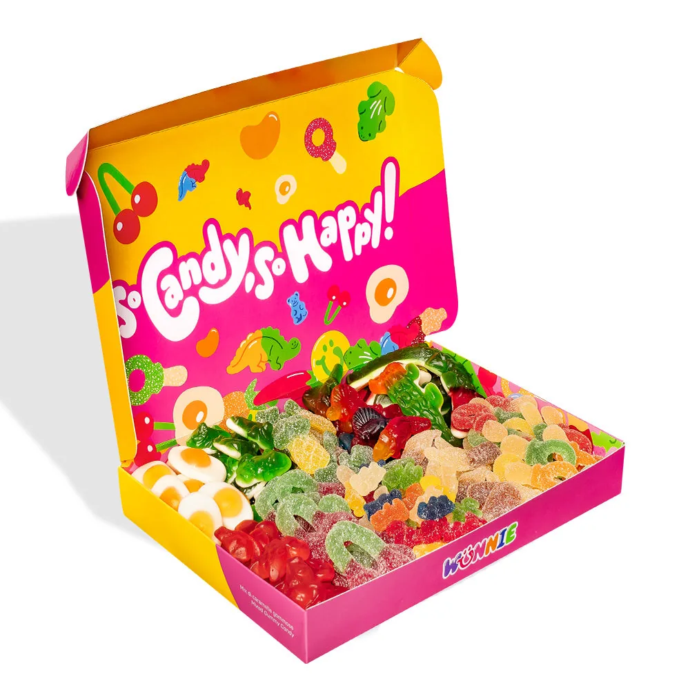 Wunnie box "Si Candy, Si Happy", boîte de bonbons gélifiés à composer avec vos goûts préférés - 1 kg
