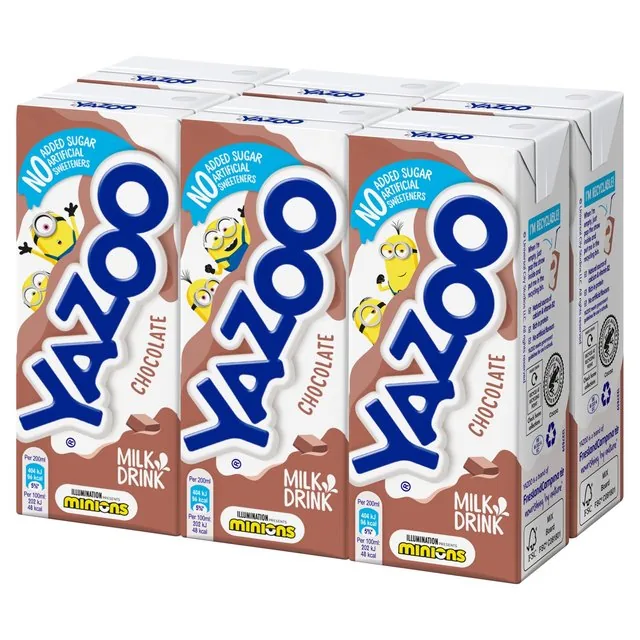 Yazoo No Added Sugar Chocolate 6 x 200ml