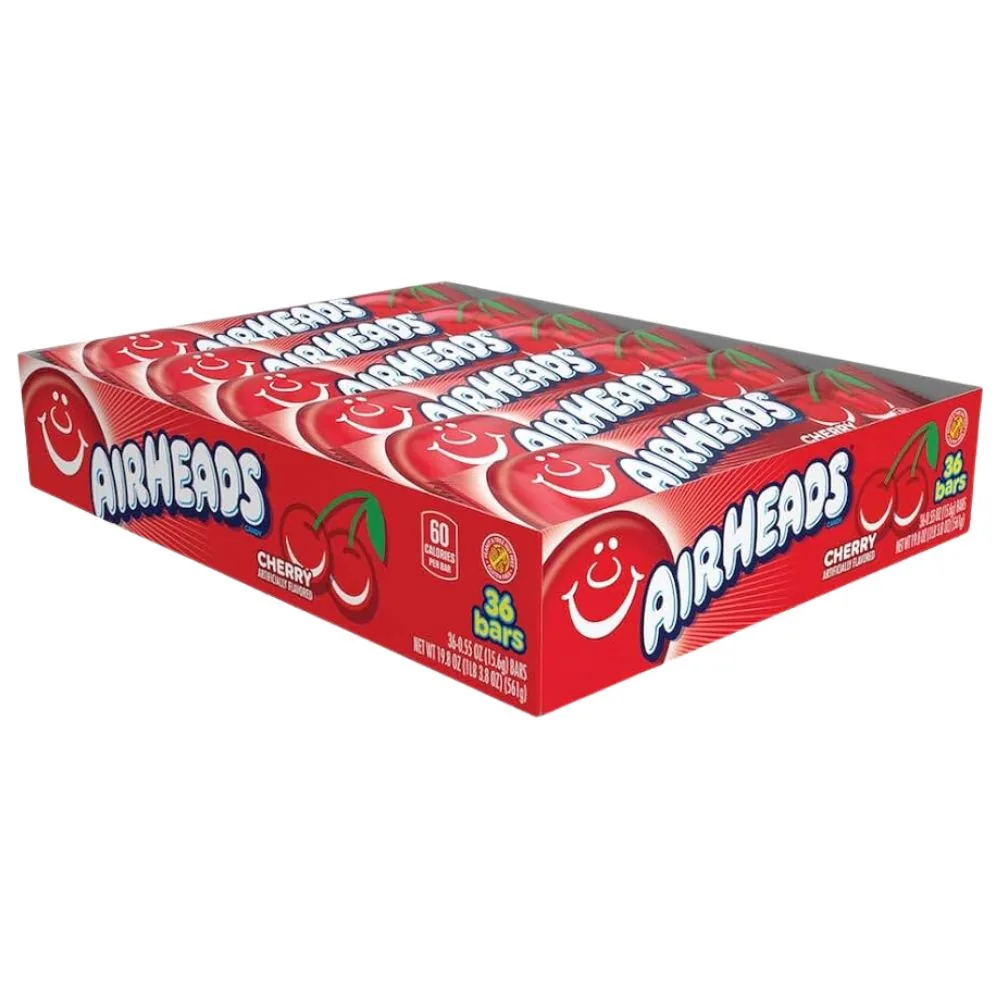 Airheads Cherry, bonbon à la cerise de 16g (paquet de 36)