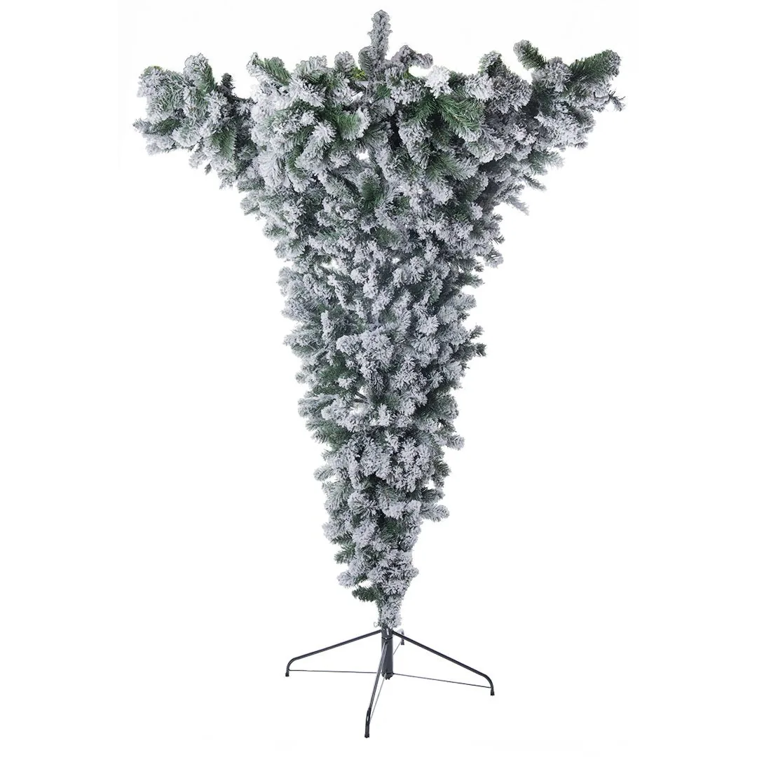 Albero di Natale Artificiale Innevato 210 cm Rovesciato
