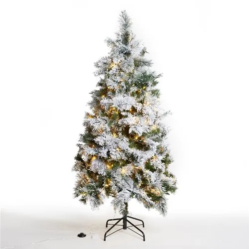 Albero di Natale Artificiale Innevato Con Luci Led VANCOUVER