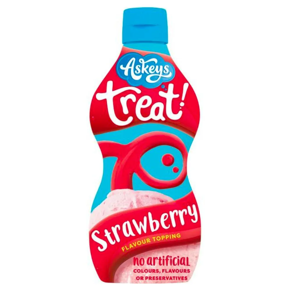 Askeys Treat Strawberry Syrup, garniture à la fraise de 325g
