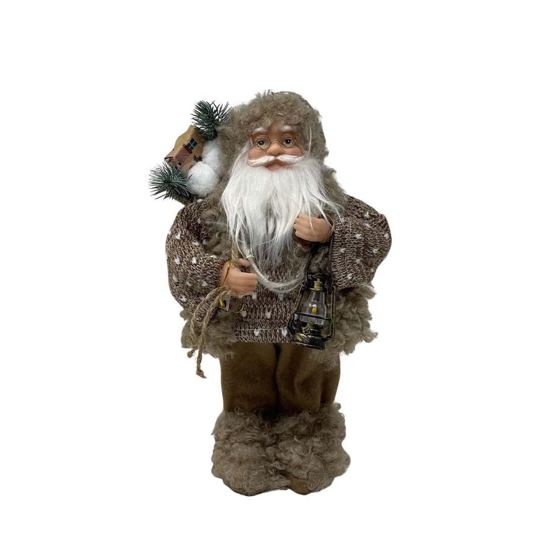 Babbo Natale beige con cuori H30/45/60 cm