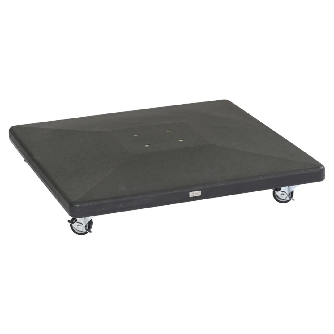 Base ombrellone da 90kg nero con ruote