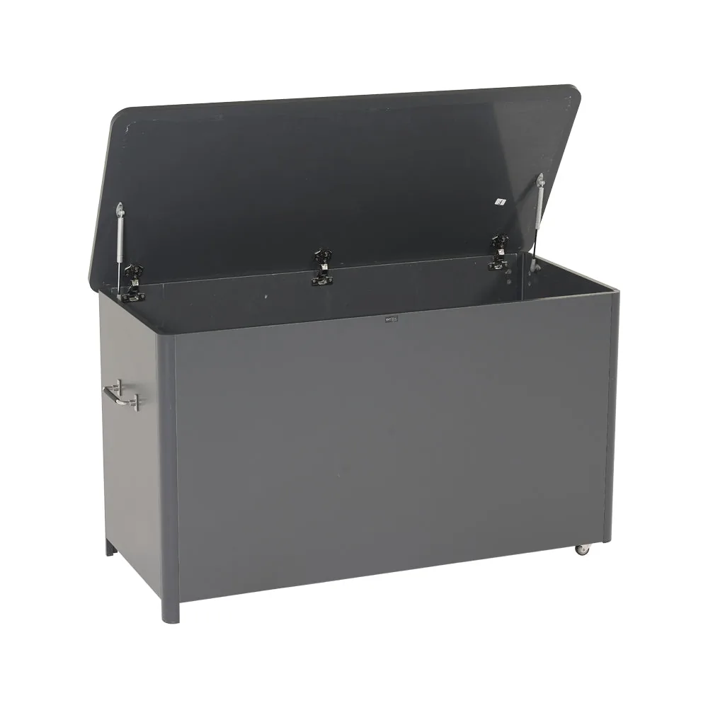 Baule da esterno in alluminio antracite con ruote