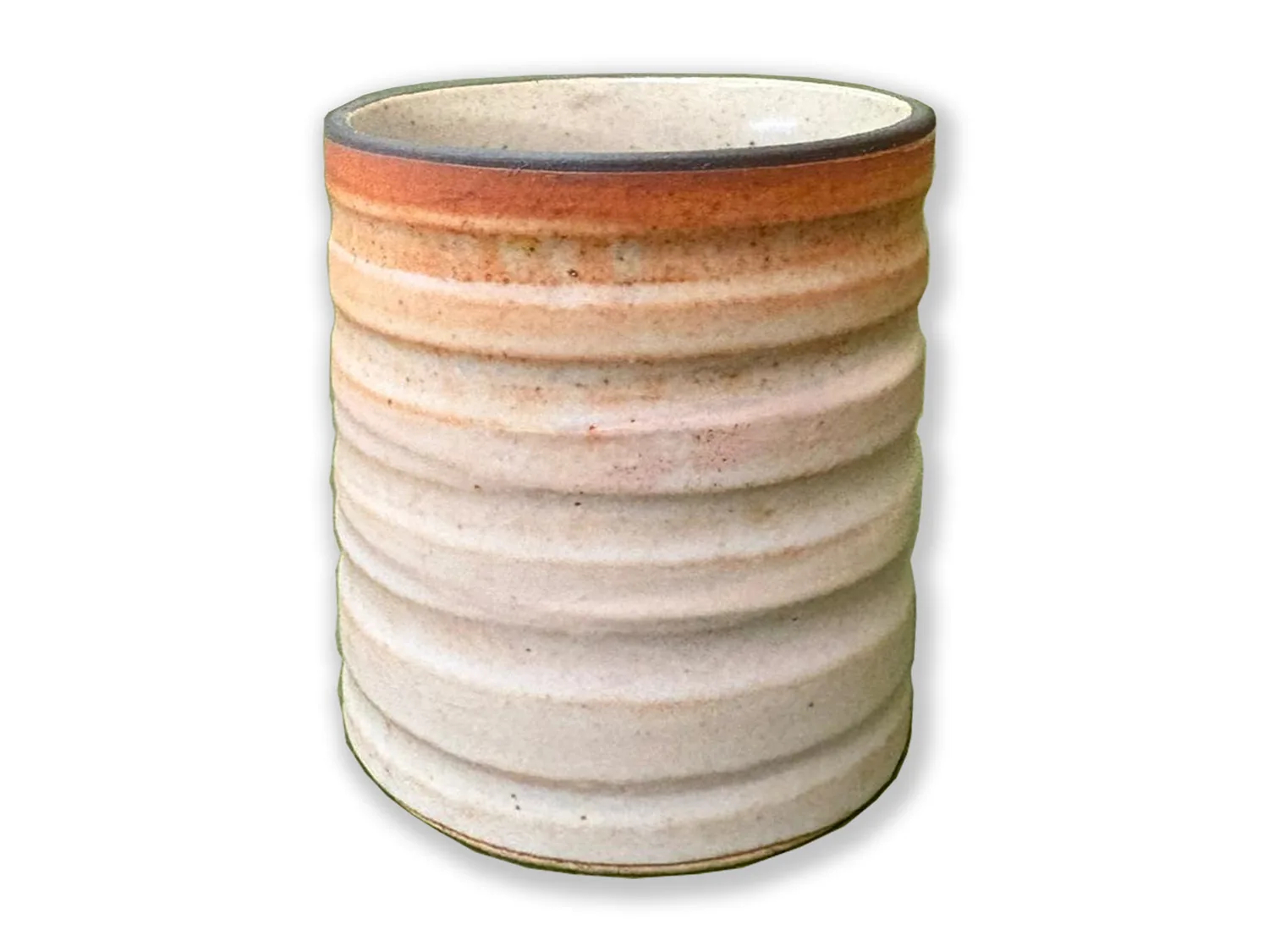 BICCHIERE GIAPPONESE ARANCIO BEIGE - HAGI YAKI
