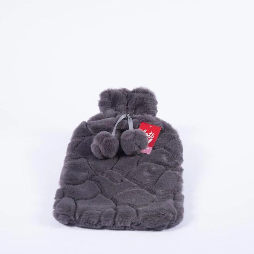 Borsa Acqua Calda 2LT Pelliccia Grigia